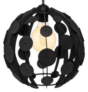 Luster na lanku GAIA 3xE27/60W/230V čierna/hnedá