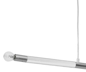 Luster na lanku BASTONE WHITE 2xE14/40W/230V biela/lesklý chróm
