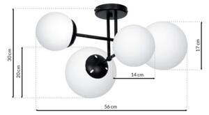 Prisadený luster LIMA 4xE14/40W/230V