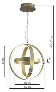LED Krištáľový luster na lanku SIRIUS LED/80W/230V