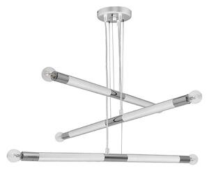 Luster na lanku BASTONE WHITE 6xE14/40W/230V