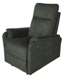 Estila Dizajnové moderné polohovateľné kino kreslo Phoenix s textilným poťahom v tmavej zelenej farbe s melírovaným efektom 75 cm