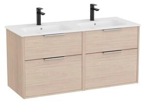 Kúpeľňová skrinka s dvojumývadlom Roca Optica 120x58x45,5 cm svetlý dub OPT1202ZJ