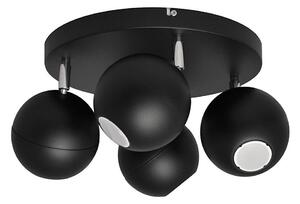 LED Bodové svietidlo MIDWAY 4xGU10/6,5W/230V čierna