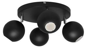 LED Bodové svietidlo MIDWAY 4xGU10/6,5W/230V čierna
