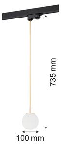 Argon 4308 - Luster na tyči do lištového systému BANG 1xG9/6W/230V mosadz