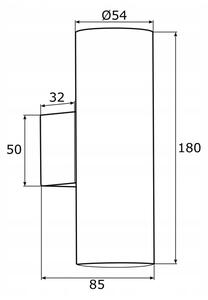 Argon 0910 - Nástenné svietidlo MITOS 2xGU10/5W/230V biela