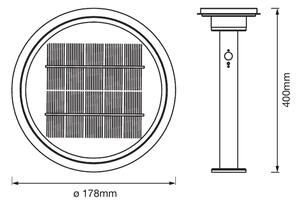 Ledvance - LED Stmievateľná solárna lampa so senzorom CIRCLE LED/6W/3,2V IP44