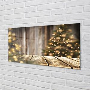 Nástenný panel  Dosky vianočné stromčeky 100x50 cm