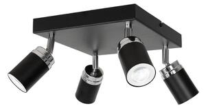 Bodové svietidlo RENO 4xGU10/8W/230V čierna/chróm