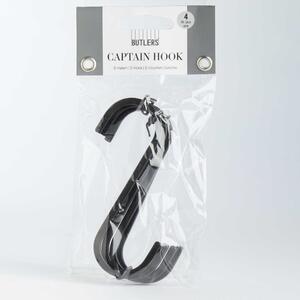 CAPTAIN HOOK´S - Háčik set 4ks - matná čierna