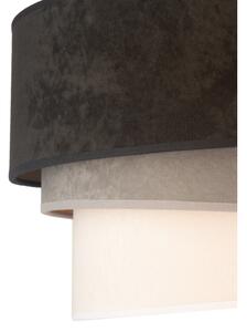 Duolla - Stropné svietidlo DEVON 1xE27/40W/230V pr. 45 cm čierna/šedá/béžová