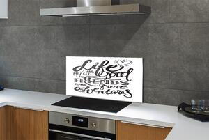 Sklenený obklad do kuchyne Motivujúce hnedú reťazec 100x50 cm