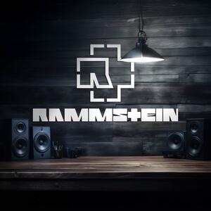 DUBLEZ | Nalepovacie drevené logo - Rammstein | Obraz
