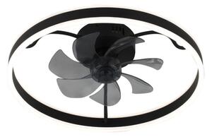 RABALUX 71337 Fanfy stropné svietidlo s ventilátorom D500mm LED 40W/2200lm 3000+4000+6000K čierna, stmievateľné, diaľkový ovládač