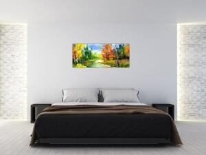 Obraz - Maľba krajiny (120x50 cm)