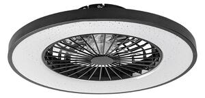 RABALUX 71334 Dalfon2 stropné svietidlo s ventilátorom D540mm LED 72W/2100lm 3000-6500K čierna, stmievateľné, diaľkový ovládač, starlight efekt