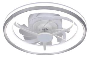 RABALUX 71335 Fanricius stropné svietidlo s ventilátorom D480mm LED 40W/2200lm 3000+4000+6000K strieborná, stmievateľné, diaľkový ovládač