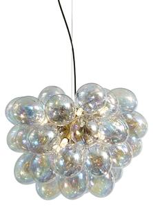 Art Deco závesná lampa zlatá s dúhovým sklom 50cm 8-svetiel - Uvas
