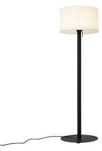Moderná vonkajšia stojaca lampa čierna s bielym tienidlom IP44 - Mississippi
