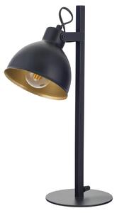 Skúšobná stolová lampa, otočné tienidlo čierna/zlatá