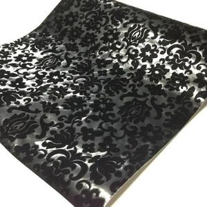 Samolepiace fólie velur ornament černý 55361, rozmer 45 cm x 5 m, Friedola, Samolepiace tapety