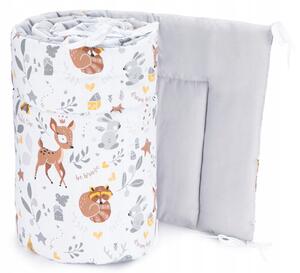 Vulpi Mantinel do postieľky 180x30 Baby Boom Farba: sivá-srnky