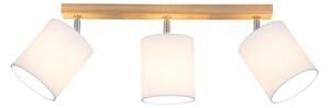 Spot-Light 56744374 - Bodové svietidlo APRILLIA 3xE27/25W/230V dub/biela