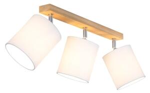 Spot-Light 56744374 - Bodové svietidlo APRILLIA 3xE27/25W/230V dub/biela