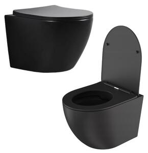 Granitan – Sada na WC – Zavesené WC – Čierna – bez splachovacieho okraja – Kúpeľňa – VIA