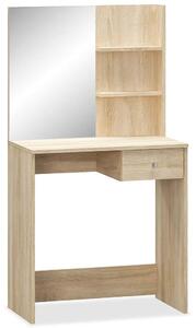 Toaletný stolík, drevotrieska, 75x40x141 cm, dubová farba
