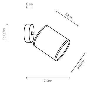 Spot-Light 56744174 - Nástenné bodové svietidlo APRILLIA 1xE27/25W/230V dub/biela