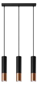 Sollux SL.0948 - Luster na lanku LOOPEZ 3xGU10/10W/230V čierna/meď