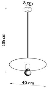 Sollux SL.0853 - Luster na lanku FLAVIO 1xE27/60W/230V čierna