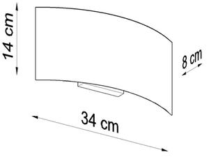 Sollux SL.0937 - Nástenné svietidlo MAGNUS 2xG9/40W/230V čierna