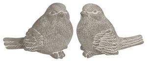 ProGarden Záhradná figúrka z cementu Bird Couple, sada 2ks, 10x13 cm, sivá