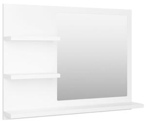 Kúpeľňové zrkadlo, biele 60x10,5x45 cm, drevotrieska