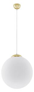 Sollux SL.0717 - Luster na lanku TOYA 1xE27/60W/230V pr. 40 cm biela/zlatá