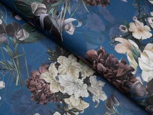 Biante Dekoračná obliečka na vankúš TF-061 Kvety na modrom 30 x 50 cm