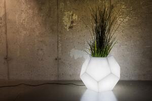 MONUMO Dizajnový kvetináč MONUMO ALMA - s osvetlením biely