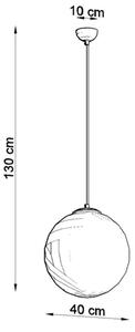 Sollux SL.0717 - Luster na lanku TOYA 1xE27/60W/230V pr. 40 cm biela/zlatá