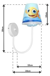 Detské nástenné svietidlo FISH 1xE14/40W/230V