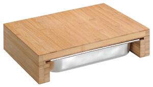 Kesper 58354 Krájacia doštička s odkladacou miskou, nehrdz. oceľ, 37,5 x 27,5 x 9,5 cm