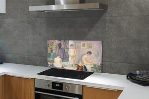 Sklenený obklad do kuchyne Umenie maľované modely 100x50 cm