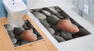 Bellatex Sada kúpeľňových predložiek Tmavé kamene 3D, 60 x 100 cm, 50 x 60 cm