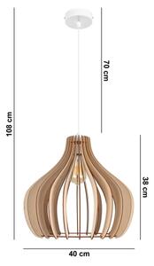 Luster na lanku WILL 1xE27/60W/230V biela