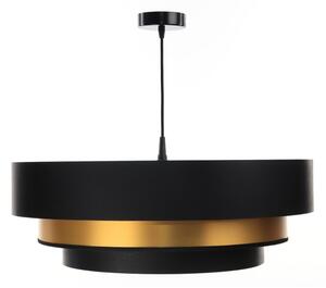 Luster na lanku TRINITI 1xE27/60W/230V čierna/zlatá