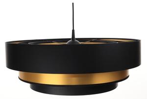 Luster na lanku TRINITI 1xE27/60W/230V čierna/zlatá