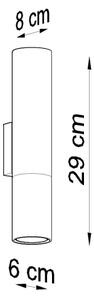 Sollux SL.0950 - Nástenné svietidlo LOOPEZ 2xGU10/10W/230V čierna/zlatá