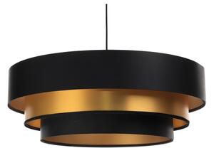 Luster na lanku TRINITI 1xE27/60W/230V čierna/zlatá